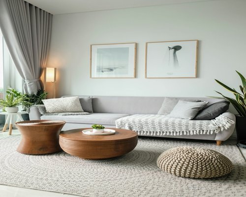 A neat living room indicating a calm household environment